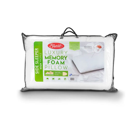 NNEDSZ Easyrest Side Sleeper High Profile Luxury Memory Foam Pillow 65 x 40 + 12cm BONUS removable Cover