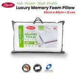 NNEDSZ Easyrest Side Sleeper High Profile Luxury Memory Foam Pillow 65 x 40 + 12cm BONUS removable Cover