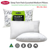 NNEDSZ Easyrest Sleep Twin Pack Gusseted Medium Standard Pillows
