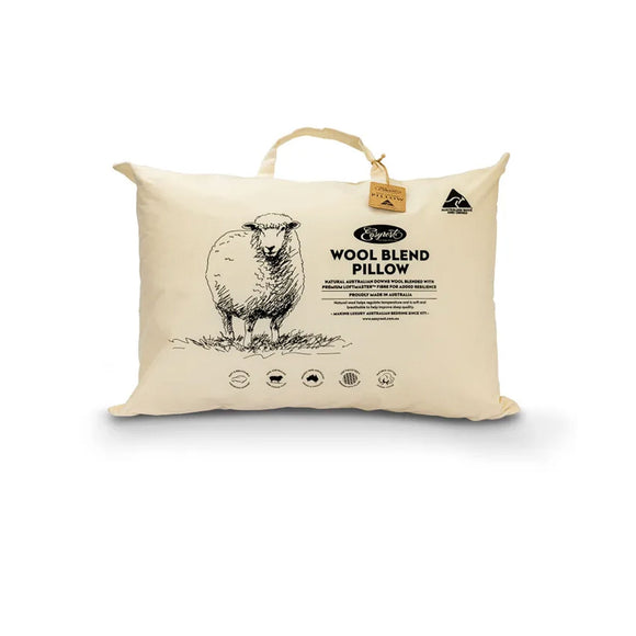 NNEDSZ Easyrest Wool Blend Standard Pillow in Fabric Bag 47 x 72 + 20 cm