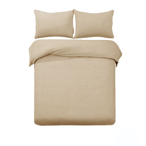 NNEDSZ Designer Selection Ascot Embossed Quilt Cover Set Latte King