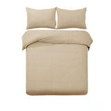 NNEDSZ Designer Selection Ascot Embossed Quilt Cover Set Latte King