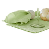 NNEDSZ Set of 6 Embossed Polyester Cotton Napkins Seacrest 40 x 40cm