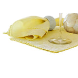 NNEDSZ Set of 6 Embossed Polyester Cotton Napkins Sunshine 40 x 40cm