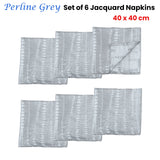 NNEDSZ Set of 6 Grey Napkins 40cm x 40cm