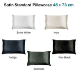NNEDSZ Invitation Satin Standard Pillowcase Charcoal