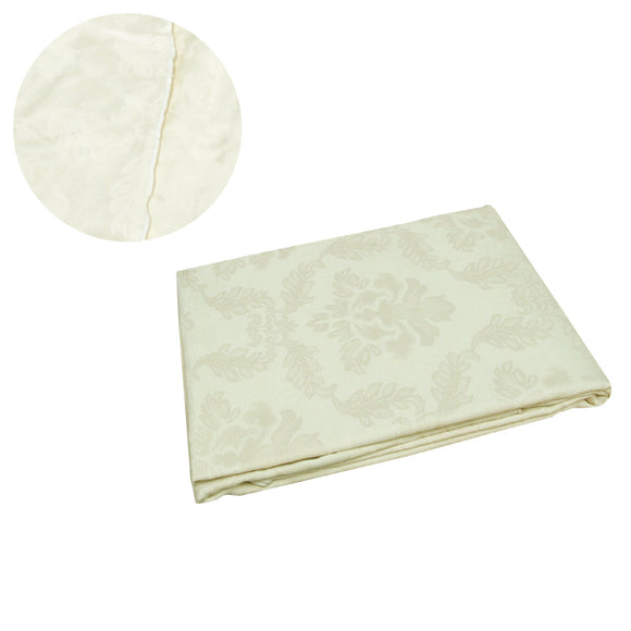 NNEDSZ Polyester Tablecloth 180cm Round Elisabetta Cream