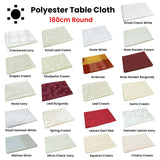 NNEDSZ Polyester Tablecloth 180cm Round Elisabetta Cream
