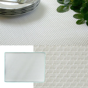 NNEDSZ Invitation Prestige Cotton Rich Jacquard Off White Table Cloth 220cm Diameter Round