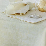 NNEDSZ Embossed Tablecloth 180 x 180 cm Ivory (aka Whisper White)