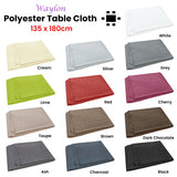 NNEDSZ Waylon Permanent Press Polyester Tablecloth 135 x 180cm Charcoal