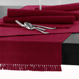 NNEDSZ Cotton Ribbed Table Runner 45cm x 150cm - PERSIAN RED