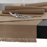 NNEDSZ Cotton Ribbed Table Runner 45cm x 150cm - SAND