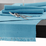 NNEDSZ Cotton Ribbed Table Runner 45cm x 200cm - SKY BLUE