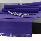 NNEDSZ Cotton Ribbed Table Runner 45cm x 200cm - ULTRA VIOLET