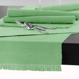 NNEDSZ 100% COTTON Ribbed Table Runner Sea Crest 45 x 150cm