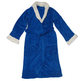 NNEDSZ Sherpa Bath Robe Blue S/M
