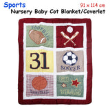 NNEDSZ Sports Embroidered Nursery Baby Blanket/Coverlet 91 x 114 cm