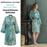 NNEDSZ Bedding House Van Gogh Almond Blossom Blue Kimono Bath Robe Large/Extra Large