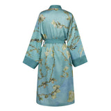 NNEDSZ Bedding House Van Gogh Almond Blossom Blue Kimono Bath Robe Large/Extra Large