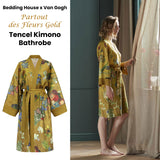 NNEDSZ Bedding House Van Gogh Partout des Fleurs Gold Kimono Bath Robe Small/Medium