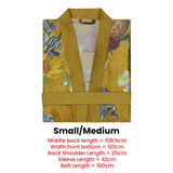 NNEDSZ Bedding House Van Gogh Partout des Fleurs Gold Kimono Bath Robe Small/Medium