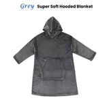 NNEDSZ Grey Super Soft Hooded Blanket Small/Medium