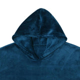 NNEDSZ Ink Blue Super Soft Hooded Blanket Extra Large