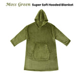 NNEDSZ Moss Green Super Soft Hooded Blanket Small/Medium