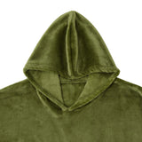 NNEDSZ Moss Green Super Soft Hooded Blanket Small/Medium