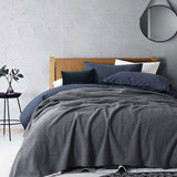 NNEDSZ Laconia 400GSM Premium Pure Wool Blanket Grey King