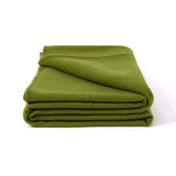 NNEDSZ Laconia 400GSM Premium Pure Wool Blanket Moss Green King