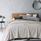 NNEDSZ Laconia 400GSM Premium Pure Wool Blanket Natural King