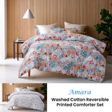NNEDSZ Amara Washed Cotton Printed Reversible Comforter Set King