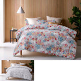 NNEDSZ Amara Washed Cotton Printed Reversible Comforter Set Queen