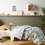 NNEDSZ Happy Kids Dino Mania Green 2 Piece Comforter Set Single
