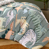 NNEDSZ Happy Kids Dino Mania Green 2 Piece Comforter Set Single