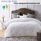 NNEDSZ Dotty Clip White 3 Piece Comforter Set King