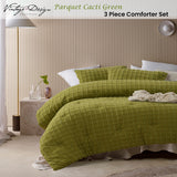 NNEDSZ Vintage Design Homewares Parquet Cacti Green Comforter Set King