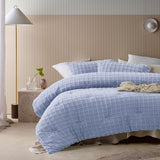 NNEDSZ Vintage Design Homewares 3 Pcs Parquet Snooze Blue Comforter Set King