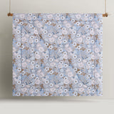 NNEDSZ Accessorize 3 Pcs Rainbow Garden Blue Washed Cotton Comforter Set Double