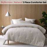 NNEDSZ Vintage Design Homewares Reflections Natural 3 Piece Comforter Set Queen