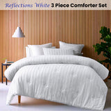 NNEDSZ Vintage Design Homewares Reflections White 3 Piece Comforter Set King