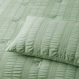 NNEDSZ Accessorize Seersucker Sage 3 Piece Polyester Comforter Set King