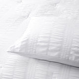 NNEDSZ Accessorize Seersucker White 3 Piece Polyester Comforter Set King