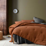 NNEDSZ Soho Waffle Tobacco 3 Piece Comforter Set King