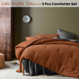 NNEDSZ Soho Waffle Tobacco 3 Piece Comforter Set King