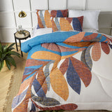 NNEDSZ Accessorize Sorrel White Foliage 3 Piece Comforter Set King