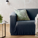 NNEDSZ Accessorize Asher Dark Blue Stretch Sofa Cover with Square Arms 3 Seater