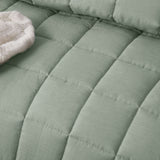 NNEDSZ Vintage Design Homewares Sage French Linen Coverlet Set Queen